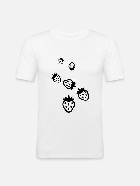 Strawberry Icon Icon - Men's Slim Fit T-Shirt - white