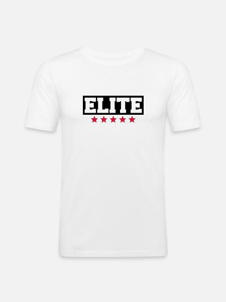 Elite - Männer Slim Fit T-Shirt - Weiß