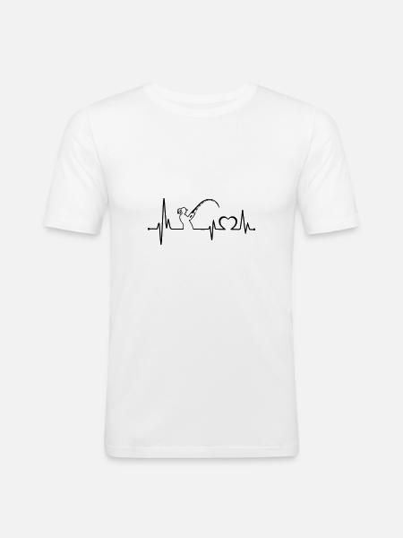 Fisherman strike - Men's Slim Fit T-Shirt - white