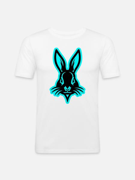 Bunny, Easter Bunny, Head Easter - Men's Slim Fit T-Shirt - white
