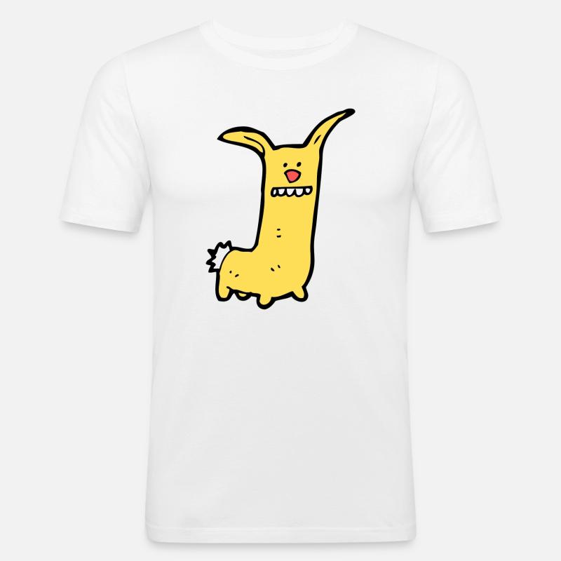 Lustiges Comic Tier - Männer Slim Fit T-Shirt - Weiß