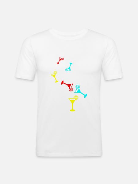 Tequilla alcohol - Men's Slim Fit T-Shirt - white