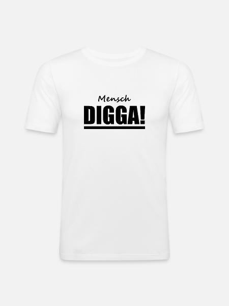 Digga - Hamburch - Sprüche - Männer Slim Fit T-Shirt - Weiß