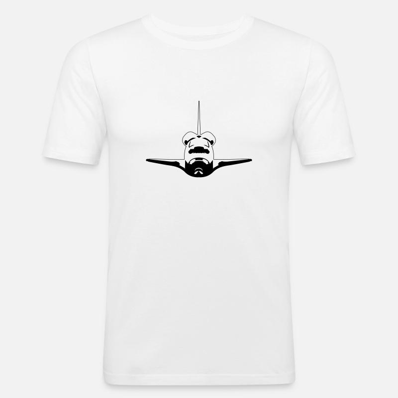 Space Shuttle - Männer Slim Fit T-Shirt - Weiß