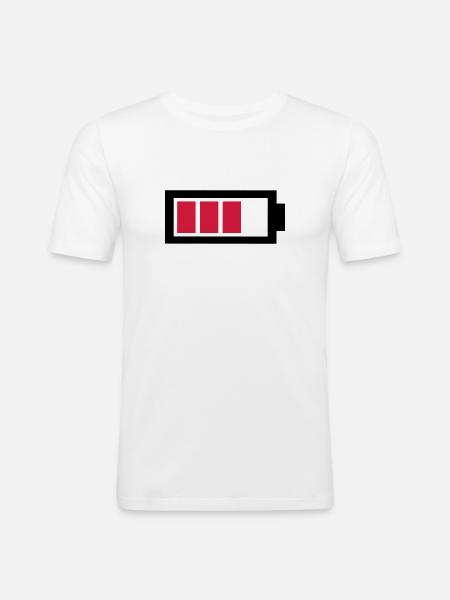 Battery - Men's Slim Fit T-Shirt - white