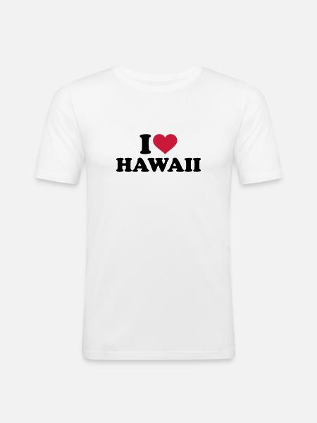 I love Hawaii - Men's Slim Fit T-Shirt - white