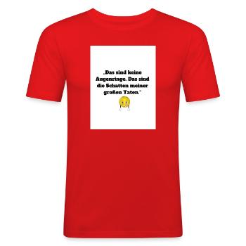 Unisex Premium T-shirt - Männer Slim Fit T-Shirt - Rot - Vorne - Jaron (178cm)