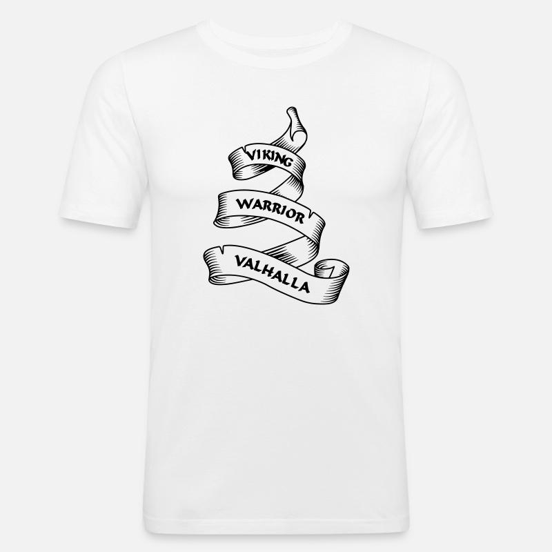 Wikinger Wimpel oder Banner transparent - Männer Slim Fit T-Shirt - Weiß