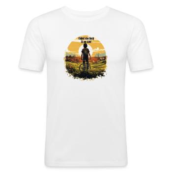 Kindheit ohne Handy ich war dabei 90er Jugend - Männer Slim Fit T-Shirt - Weiß - Vorne - Nik (191cm)