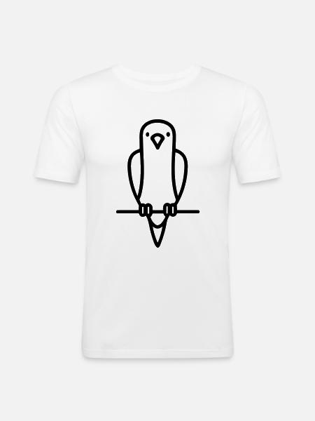parrot - Men's Slim Fit T-Shirt - white