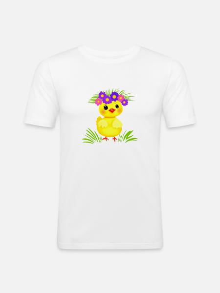 Little chicken - Men's Slim Fit T-Shirt - white