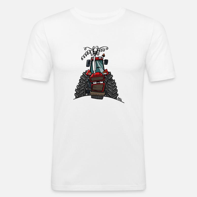 0504 Fall 856XL - Männer Slim Fit T-Shirt - Weiß