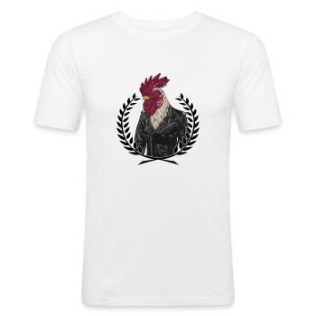 Punk Rockabilly - Men's Slim Fit T-Shirt - white - Front - Nik (191cm)