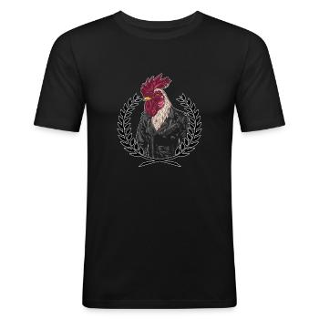 Punk Rockabilly - Men's Slim Fit T-Shirt - black - Front - Nik (191cm)