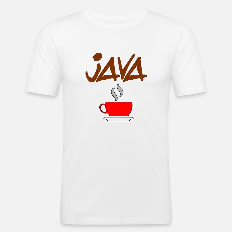 java coffee - Men's Slim Fit T-Shirt - white