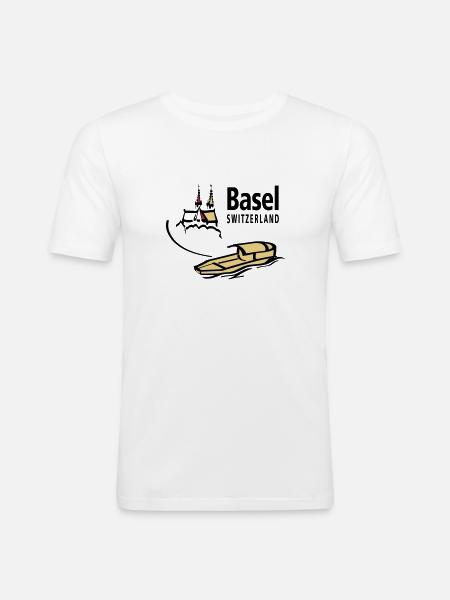 Faehri Muenster Basel - Männer Slim Fit T-Shirt - Weiß