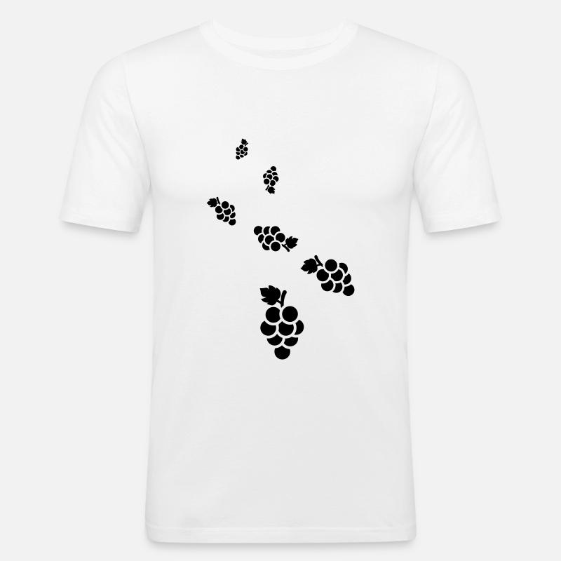 weintrauben - Männer Slim Fit T-Shirt - Weiß
