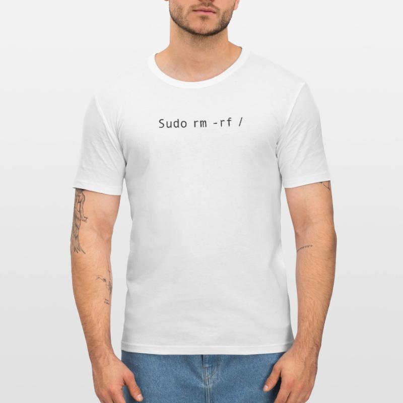 Linux-Codierung sudo rm -rf / Männer Slim Fit T-Shirt