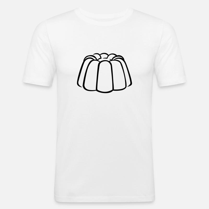 Pudding - Männer Slim Fit T-Shirt - Weiß