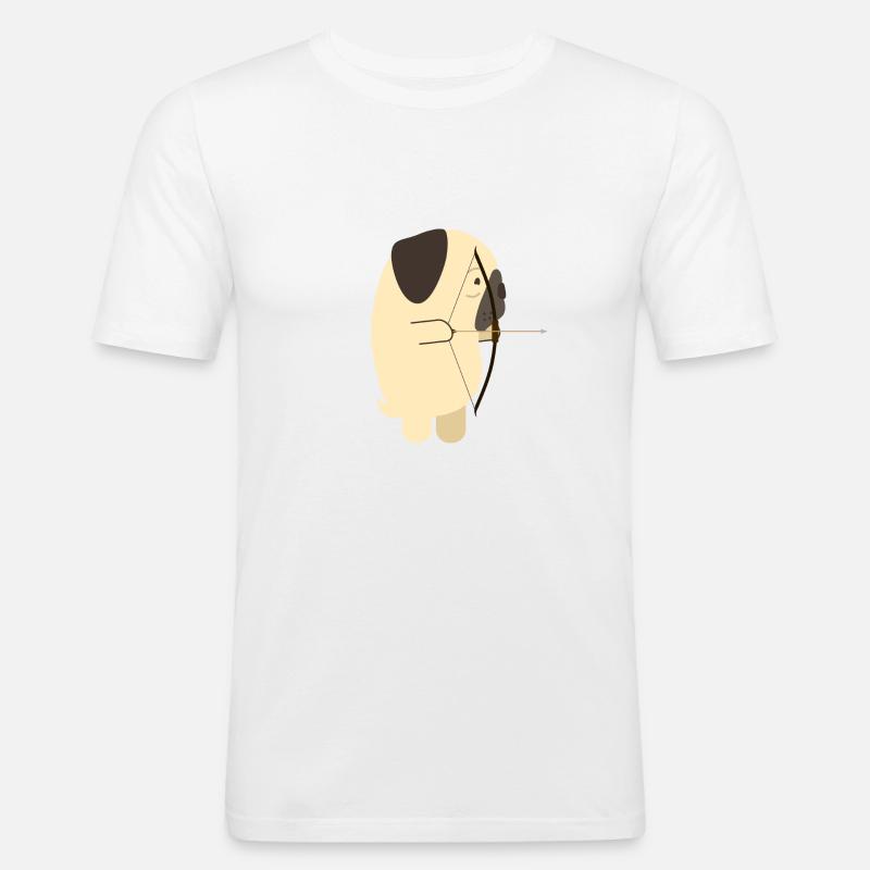 Bogenschießen - Männer Slim Fit T-Shirt - Weiß