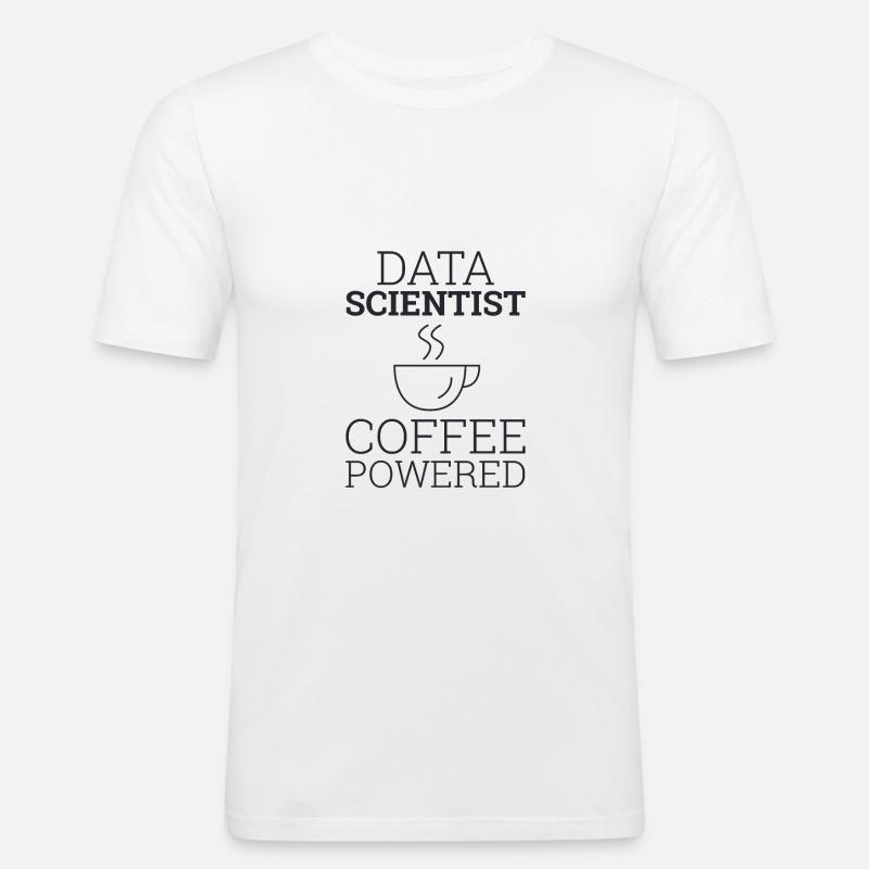 "Data Science" | Data Scientist - Männer Slim Fit T-Shirt - Weiß