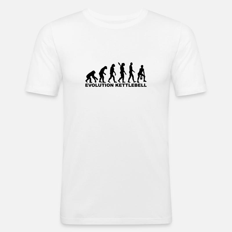 Evolution Kettlebell - Men's Slim Fit T-Shirt - white