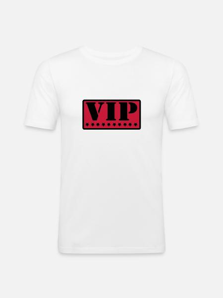 vip - Männer Slim Fit T-Shirt - Weiß
