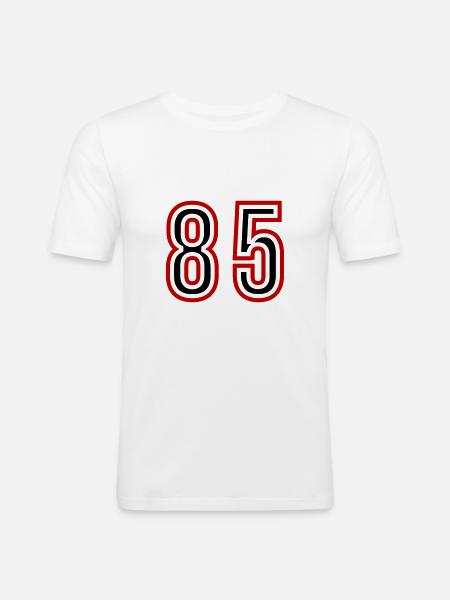 85 Number Years Jersey - Men's Slim Fit T-Shirt - white