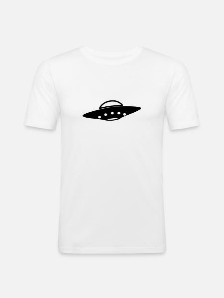 Fliegende Untertasse UFO - Men's Slim Fit T-Shirt - white