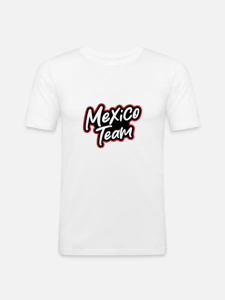 Mexico Team - Men's Slim Fit T-Shirt - white