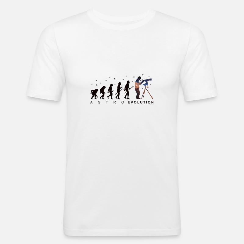 Astronomie Evolution Astrofotografie Geschenk - Männer Slim Fit T-Shirt - Weiß