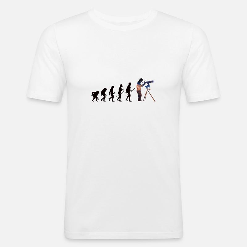 Astronomie Evolution Astrofotografie Geschenk - Männer Slim Fit T-Shirt - Weiß