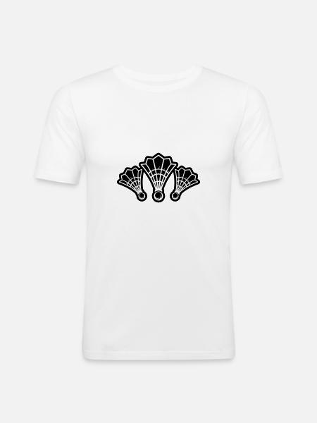 Badminton Symbol - Men's Slim Fit T-Shirt - white