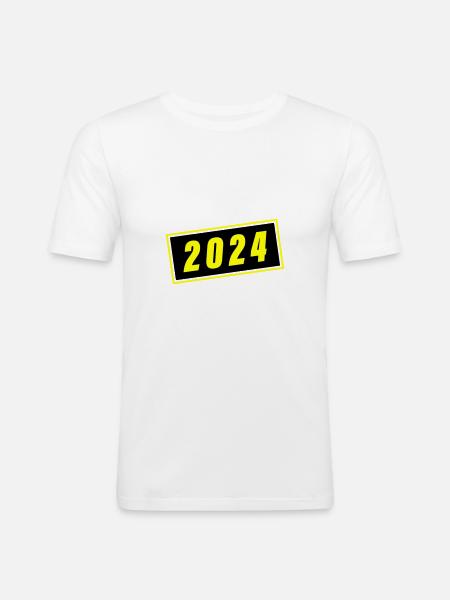 2024 year - Men's Slim Fit T-Shirt - white