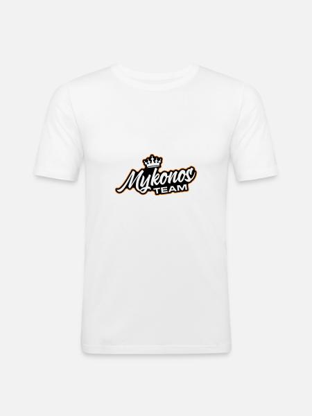 Mykonos Team - Men's Slim Fit T-Shirt - white