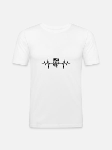 Make Up Cosmetics Pulse - Men's Slim Fit T-Shirt - white