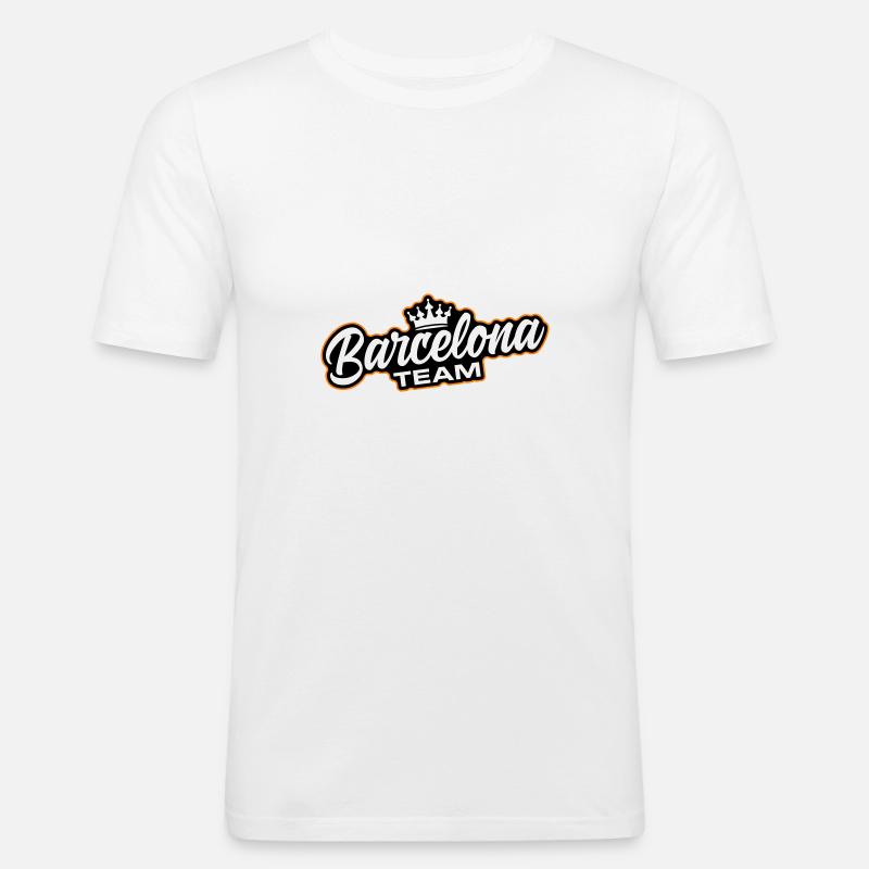 L’équipe de Barcelone - T-shirt près du corps Homme - blanc