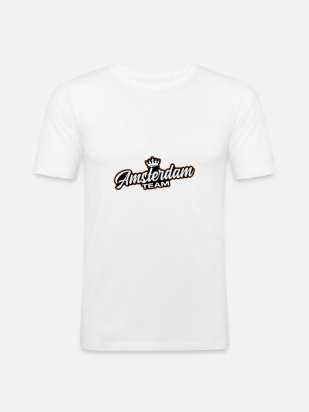 Amsterdam Team - Men's Slim Fit T-Shirt - white
