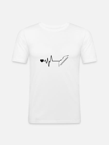 Arc et flèche Pulse Love - T-shirt près du corps Homme - blanc