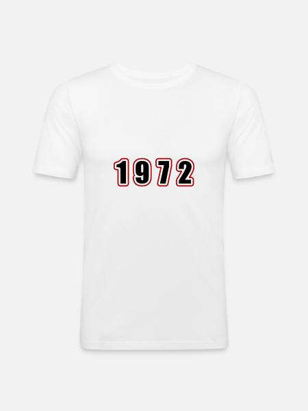 1972 Year Birthday - Men's Slim Fit T-Shirt - white