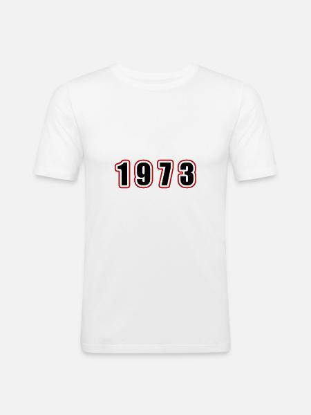 1973 Year Birthday - Men's Slim Fit T-Shirt - white
