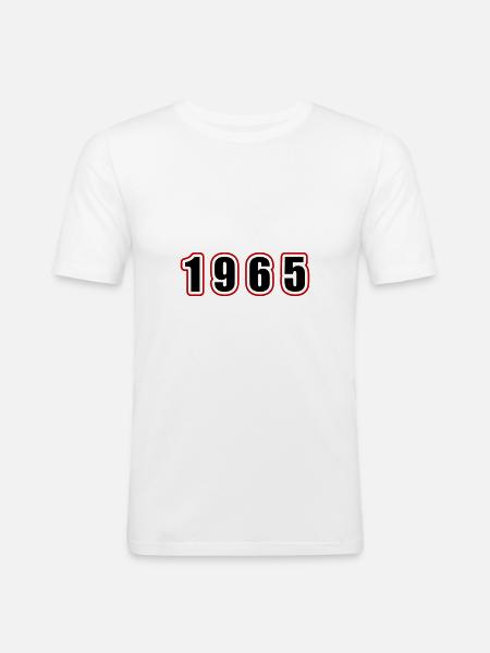 1965 Year Birthday - Men's Slim Fit T-Shirt - white