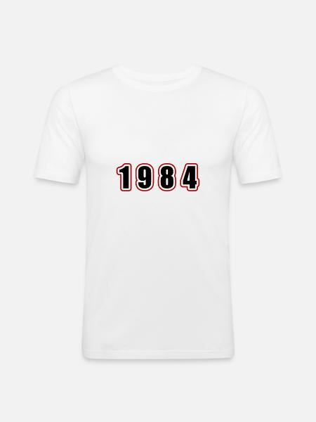 1984 Year Birthday - Men's Slim Fit T-Shirt - white