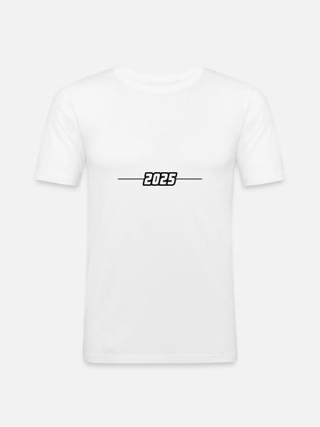 2025 Line - Men's Slim Fit T-Shirt - white