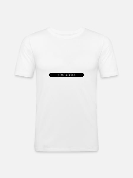 Staff Member - Men's Slim Fit T-Shirt - white