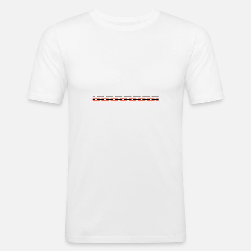 Line dashed - Men's Slim Fit T-Shirt - white