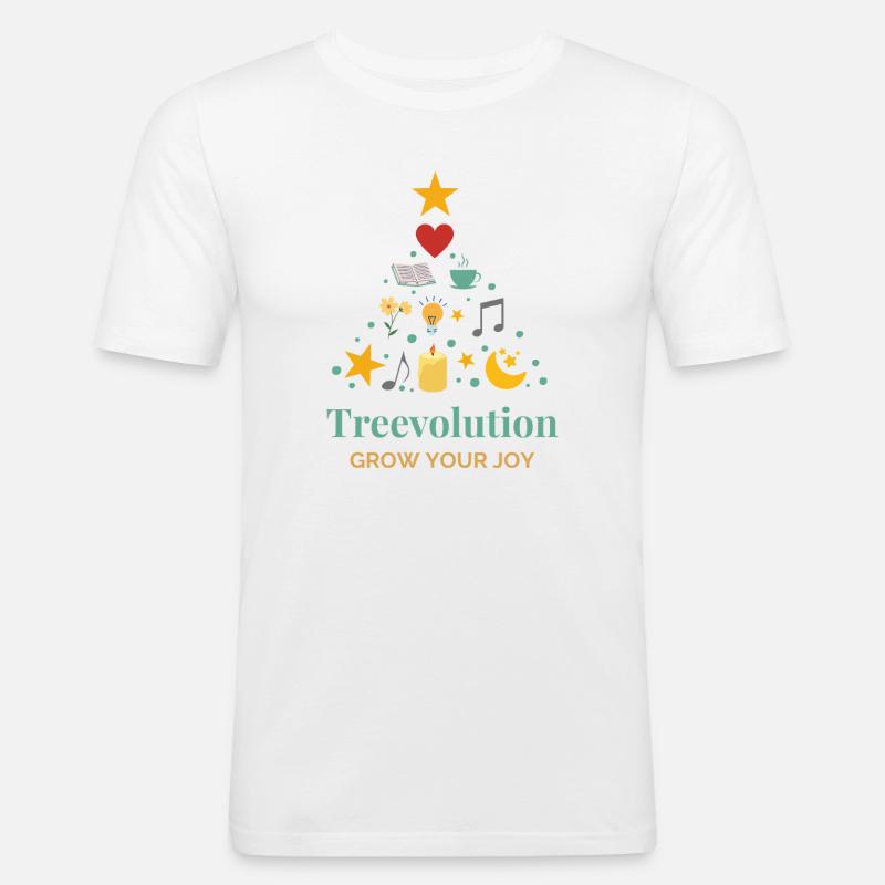 Treevolution Growing Joy - Men's Slim Fit T-Shirt - white