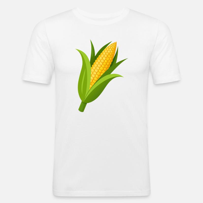 Corn stalk - Men's Slim Fit T-Shirt - white