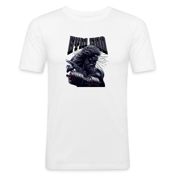 Greek God Zeus Gym God - Männer Slim Fit T-Shirt - Weiß - Vorne - Nik (191cm)