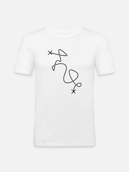 Distance is a . - Männer Slim Fit T-Shirt - Weiß